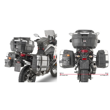 Givi PLO2145MK Telaio porta valigie laterale Monokey PL ONE-FIT per Yamaha Tenerè 700