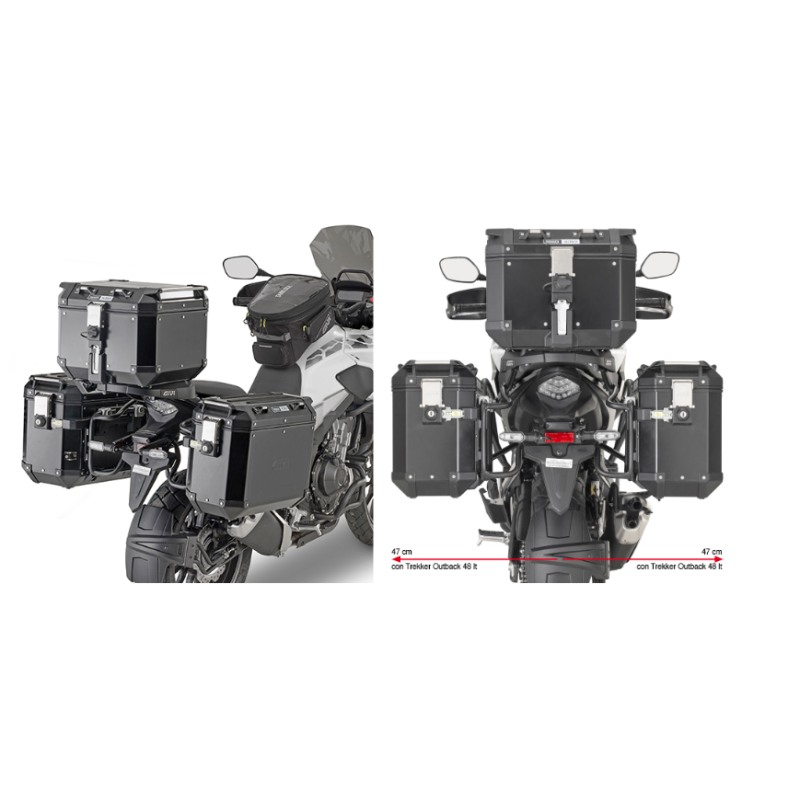 Givi PLO1171CAM Talaietto PL ONE-FIT preconfigurato CAM SIDE specifico per Honda CB500X 2019