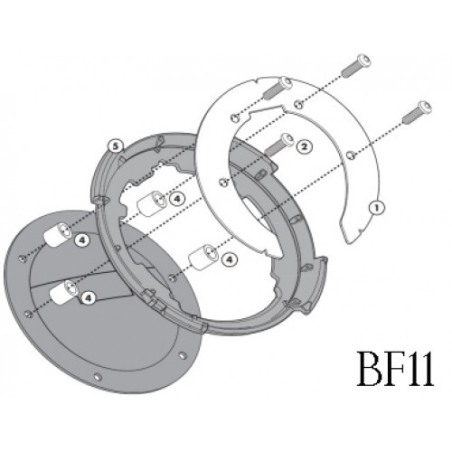 Givi BF11 flangia Tanklock borsa serbatoio da moto BMW, Ducati, KTM