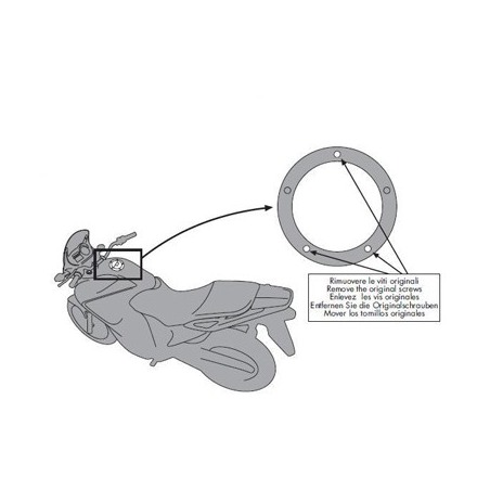 Givi BF10 flangia da serbatoio per borse Tanklock