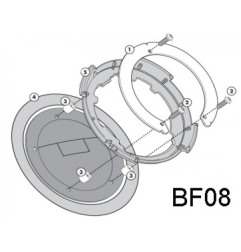 BF08 flangia metallica per aggancio borse da serbatoio Givi tanklcock 