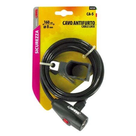 Cavo antifurto a spirale  Diametro 8 mm 160 cm Lampa 93725