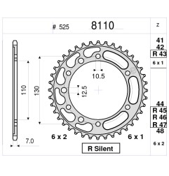 Kit trasmissione TROFEO 256176000 Yamaha Tracer 700 dal 2016 al 2019