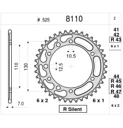 Kit trasmissione TROFEO 256021000 Yamaha Tracer 900 dal 2013 al 2017