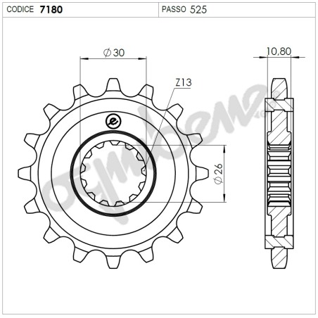 Kit trasmissione DID (Originale) 376176000 Yamaha Tracer 700 dal 2016 al 2019