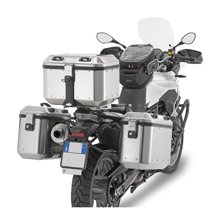 Givi Bauletto TRK46N Monokey Trekker Alluminio 46 Litri – Valigia Laterale O Posteriore Per Moto, Impermeabile E Sicura