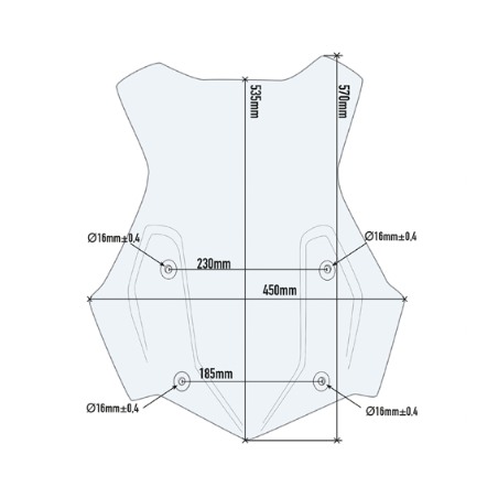 GIVI 5124DT Cupolino trasparente per BMW R1250GS / Adventure