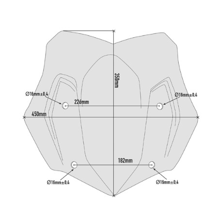 GIVI D5124B Cupolino basso sportivo fumè per BMW R1250GS ed Adventure 