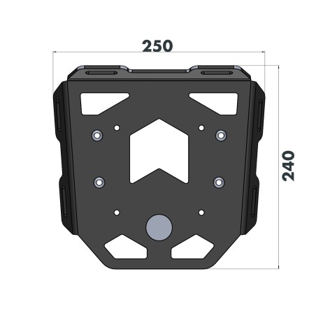 Supporto borse posteriore Minirack Hepco Becker 6609990101 per Honda X-ADV 750