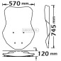 Isotta SC4517 Parabrezza altissima protezione Honda X-ADV 750 trasparente