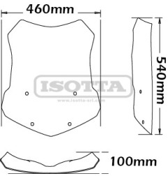 Cupolino Isotta SC1064kit + Staffa rinforzo BMW R1250GS R1200GS LC Adventure