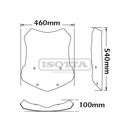 Cupolino Isotta SC1064kit/2014 + Staffa rinforzo BMW R1250GS R1200GS LC Adventure dal 2014