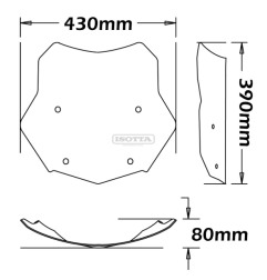 Isotta SC1158 Cupolino medio BMW R 1250 GS / R 1200 GS LC