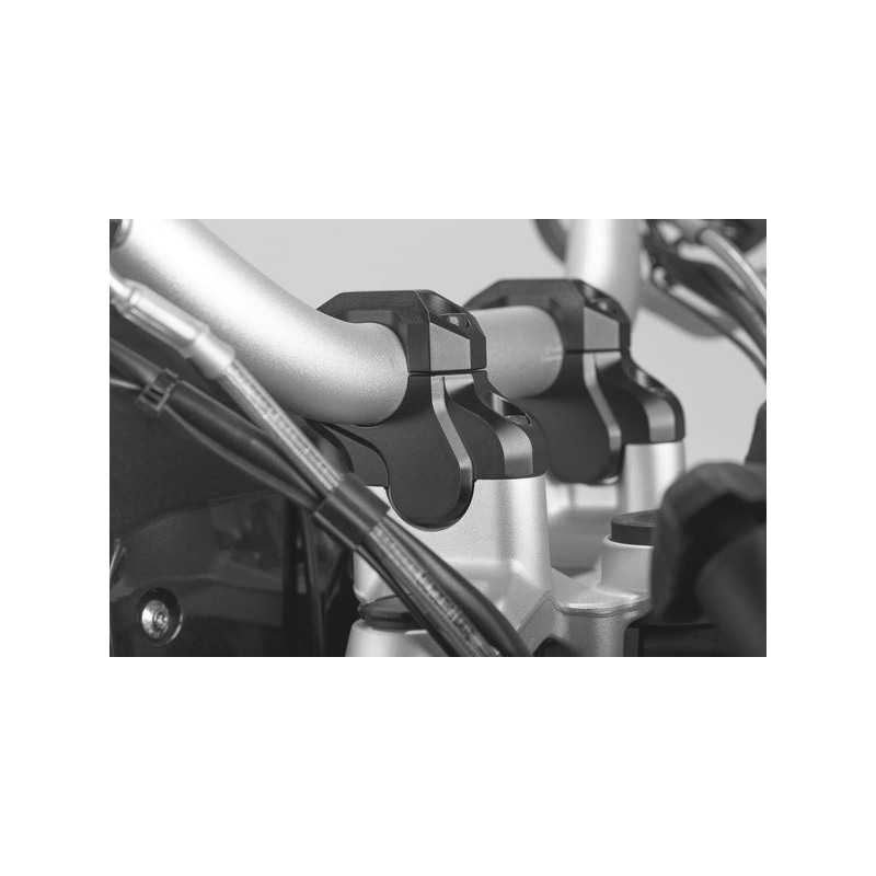 Riser inclinati manubrio SW Motech LEH.07.039.12601/B per BMW R1200GS LC e Adventure 2013- Nero