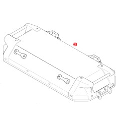 Givi ZOBKN48BRCM Coperchio Valigia Trekker Outback OBK48BR Nero Destro