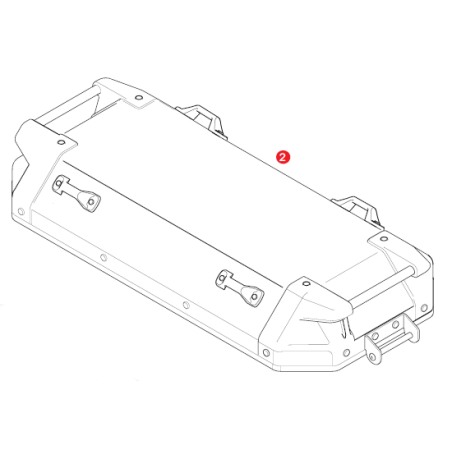 Givi ZOBKN48BRCM Coperchio Valigia Trekker Outback OBK48BR Nero Destro