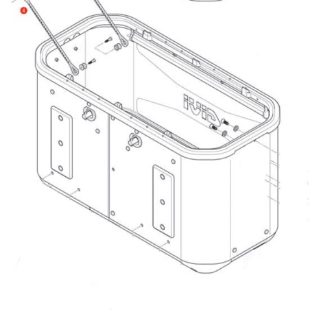 Givi ZDLM36ALFM Fondo valigia laterale Dolomiti Colore Grigio alluminio Lato Sinistro