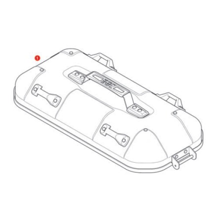 Givi ZDLM36BRCM Coperchio valigia Dolomiti Nero Destro