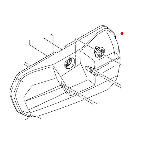 Givi Z22CNDXM Coperchio Valigia destra E22