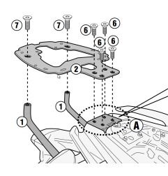 KR5125 Kappa attacco posteriore per moto BMW G310R