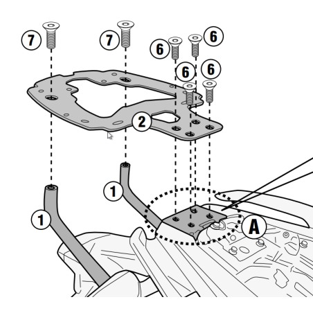 KR5125 Kappa attacco posteriore per moto BMW G310R