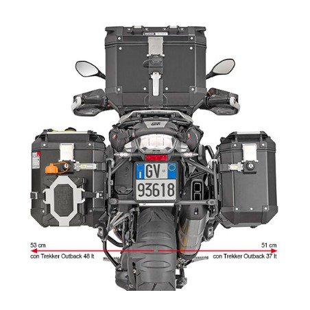 Portavaligie laterale cam-side Kappa KL5108CAM per BMW R1200GS/ADV (2013) e R1250GS/ADV (2019)