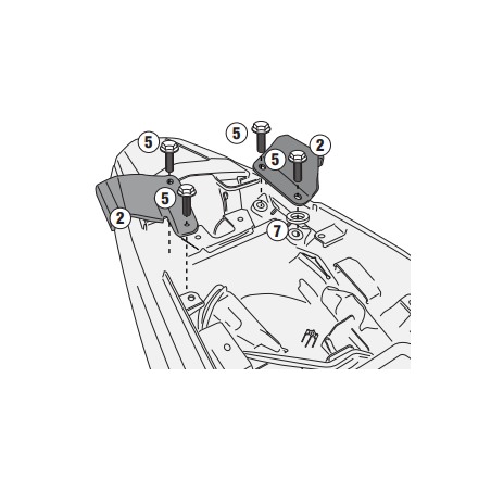 Kit Givi 1121KIT montaggio portavaligie PLX1121 per Honda NX500 e CB500X