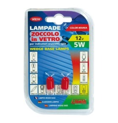 LAMPADE CON ZOCCOLO IN VETRO 12V - (W5W) Cod. 58363