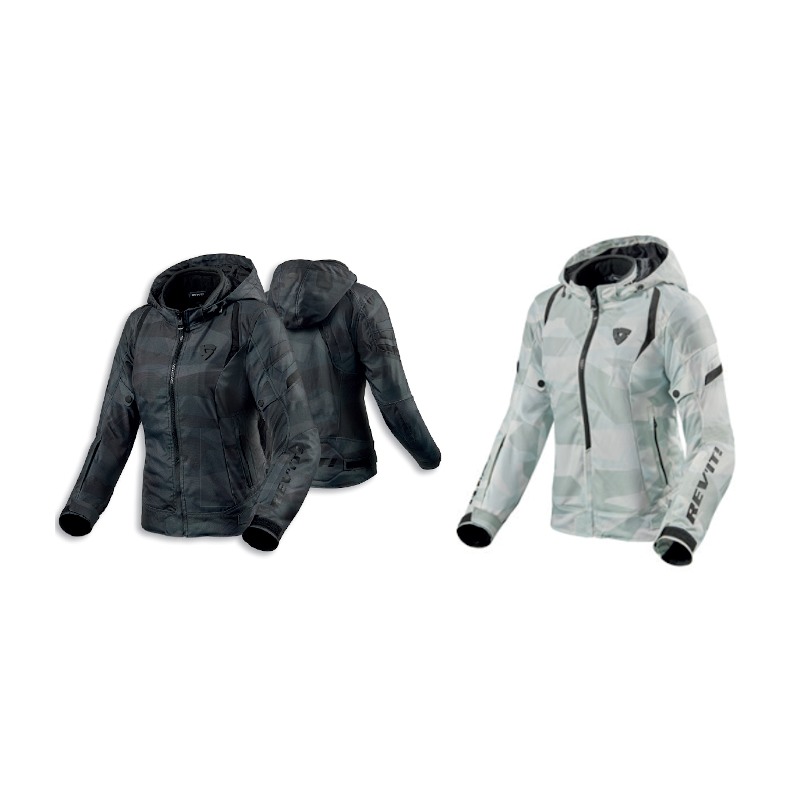 Giacca moto da donna mimetica Revit Flare 2 Ladies Invernale con cappuccio  camouflage - 2 Colorazioni