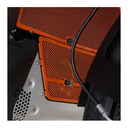 Griglia protezione colettori R&G DG0036 per KTM 790 Adventure dal 2019 Nero, Titanio e Arancione