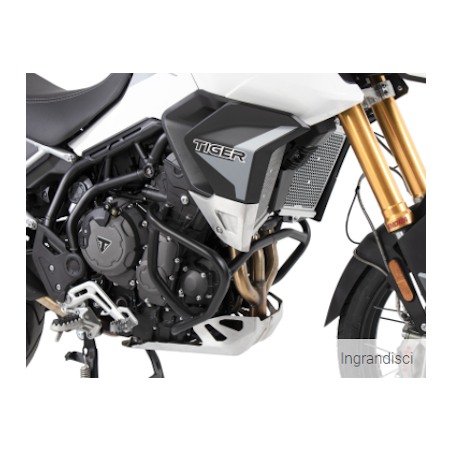 Protezione motore tubolare Hepco Becker 5017605 00 01 per Trimph Tiger 900 dal 2020 Nero