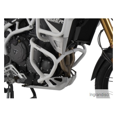 Protezione motore tubolare Hepco Becker 5017605 00 03 per Trimph Tiger 900 dal 2020 Bianco