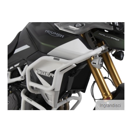 Protezione serbatoio tubolare Hepco Becker 5027605 00 03 Triumph Tiger 900 dal 2020 Bianco