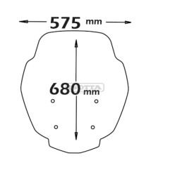 Parabrezza trasparente Isotta SC1116 per BMW C400GT 