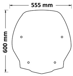 Parabrezza Isotta SC4526 tipo originale Honda SH 125I e 150I 2020 Trasparente