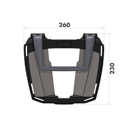 Attacco bauletto posteriore Easyrack Hepco Becker 6619990101 per Honda X-ADV 750