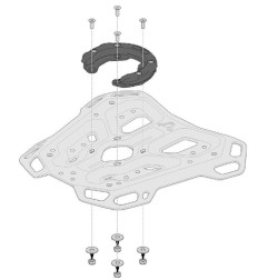 Aggancio borse serbatoio SW-Motech GPT.00.152.36000/B EVO TANKRING per portapacchi ADVENTURE-RACK