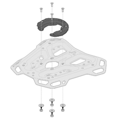 Aggancio borse serbatoio SW-Motech GPT.00.152.36000/B EVO TANKRING per portapacchi ADVENTURE-RACK