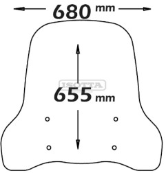 Parabrezza alto Isotta SC4248 per NIU modello N1S - NGT - NQi