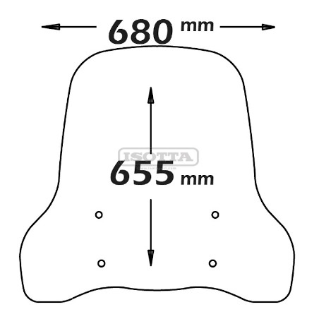 Parabrezza alto Isotta SC4248 per NIU modello N1S - NGT - NQi