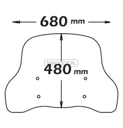 Cupolino Basso Fumè Isotta SC4246-FC per NIU modello N1S - NGT - NQi