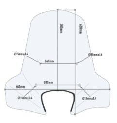 Givi 107A Parabrezza alto da abbinare a attacchi specifici per scooter