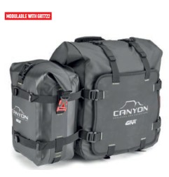 Givi GRT720 Coppia borse laterali Canyon impermeabili con aggancio Monokey