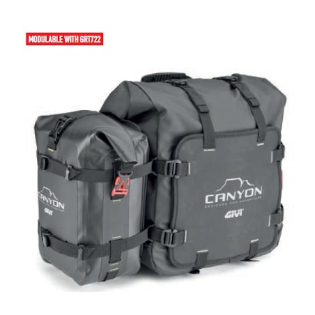 Givi GRT720 Coppia borse laterali Canyon impermeabili con aggancio Monokey