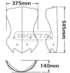 Isotta a/sc190 Attacchi Cupolino alto sc191 Honda NC700 / 750X