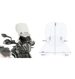 Cupolino Airflow Givi AF7711 scorrevole per KTM 390 Adventure