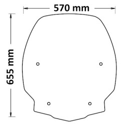 Parabrezza alto Isotta SC4527 per Honda SH125 SH150 dal 2020 Monta su attacchi originali