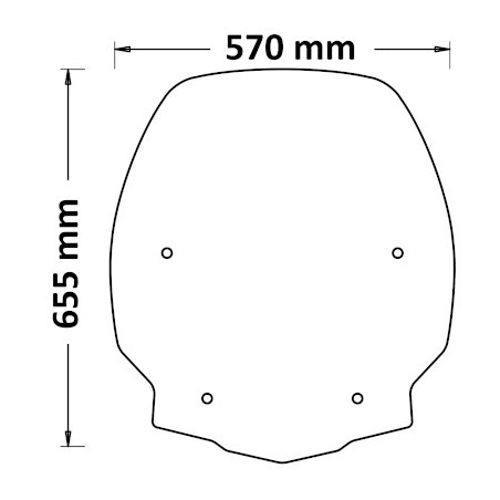 Parabrezza alto Isotta SC4527 per Honda SH125 SH150 dal 2020 Monta su attacchi originali