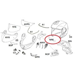 Riempitivo zona orecchio Casco X-lite X-1005 e Ultra Carbon SPNRE00000014