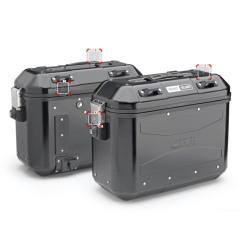 Givi DLMK36BPACK2 Coppia di valigie laterali alluminio Nero Dolomiti MONOKEY